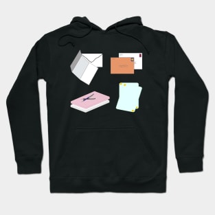 Snail Mail Happy Mail (Separate Items Version – Black Background) Hoodie